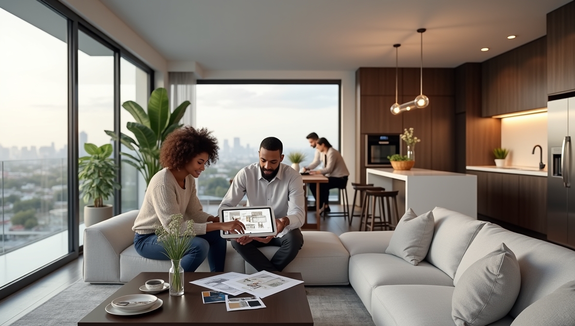 Premium Materials Collage of premium renovation materials